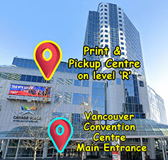 Closest Vancouver Research Poster Printing On-Site at Downtown Vancouver Convention Centre (Paper and Fabric Poster)